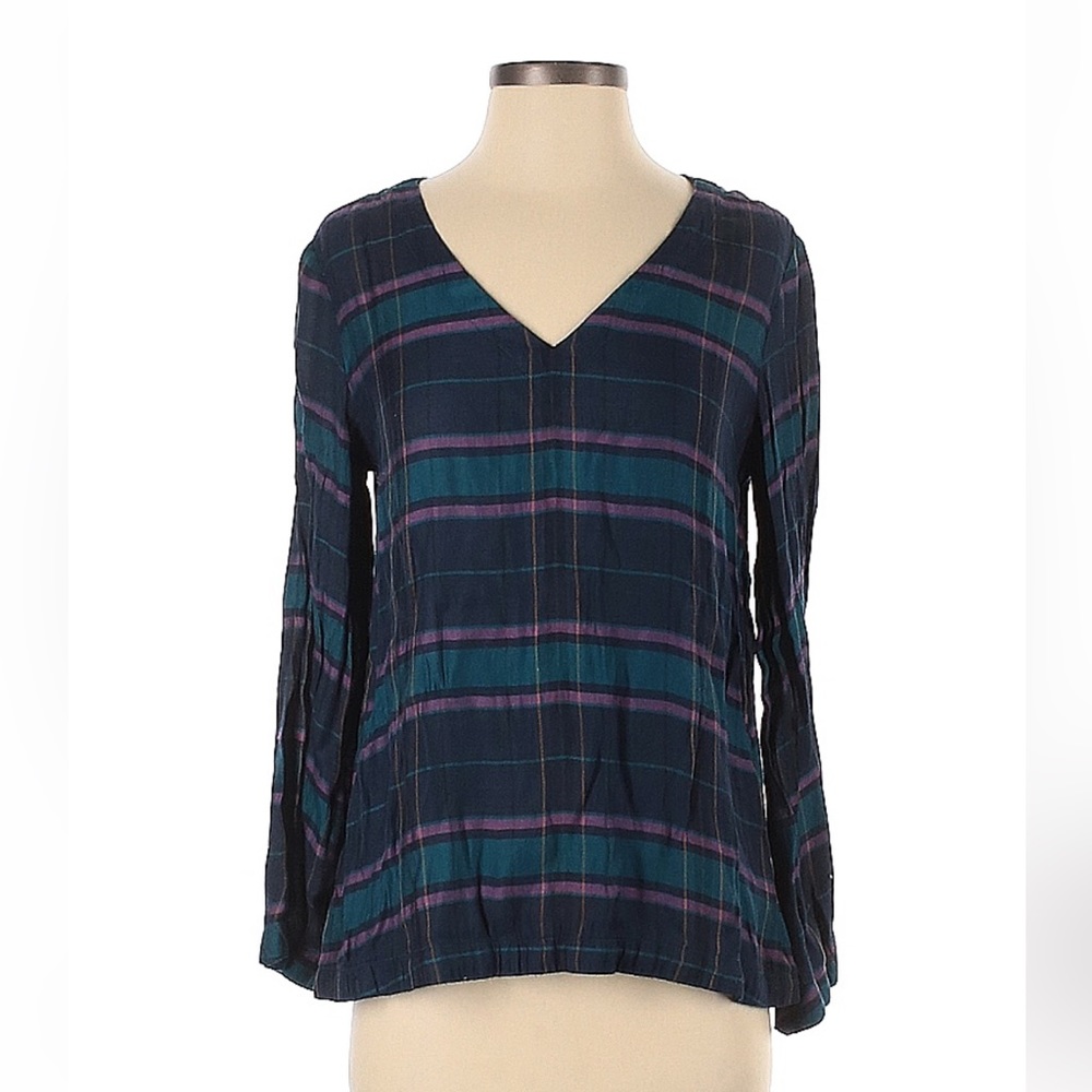 Ann Taylor LOFT Checkered Blouse